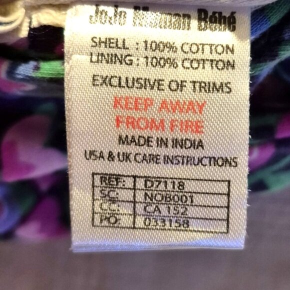 Jojo Maman Bébé girls size 18-24 months reversible flower & pink/ purple stripe - Picture 3 of 6